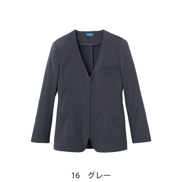 ノーカラージャケット3色【兼用】ポリ100% ストレッチ&高機能　色