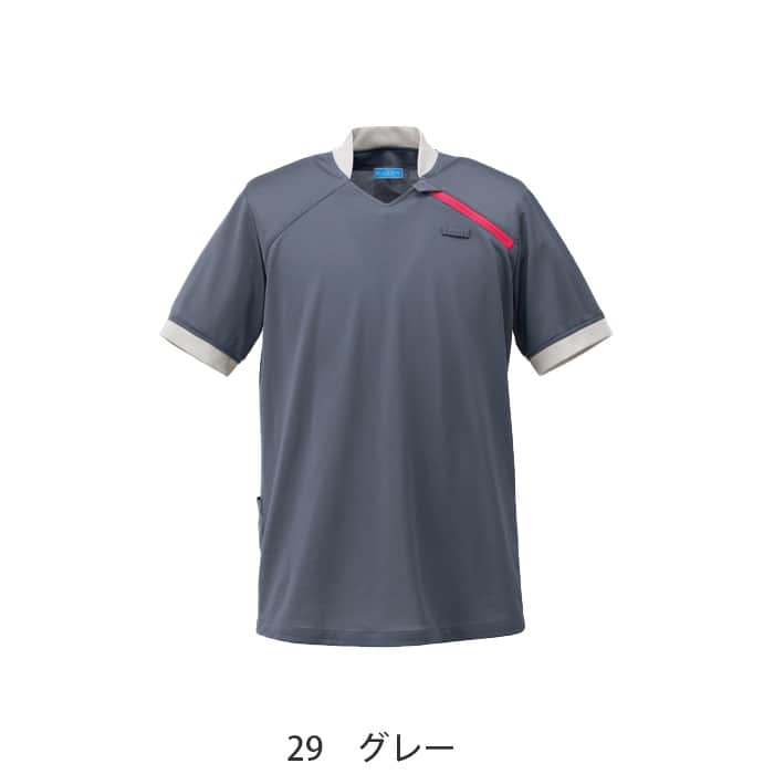 ポロシャツ4色【兼用】ファスナーの配色アクセント　色