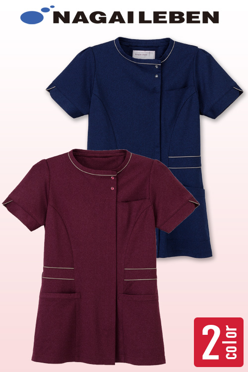 【販売終了26】きちんと感と優しい印象　上品カラーチュニック【女性用】