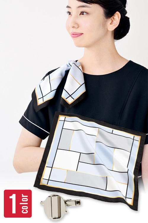 【受付事務・おもてなし・フロント制服】結び方いろいろ　上品大人モードなスカーフ&スカーフピン