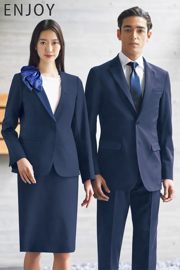 エステ・美容・クリニック受付ユニフォームはコーディネートから選ぶ -ek0007_new日本のおもてなしにふさわしい装い「KASANE」男女スーツスタイル★