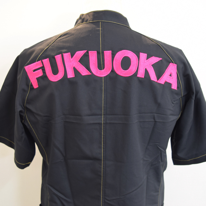 オリジナル制服製作実績 ロゴ刺繍 /福岡県理容共同組合様/エステ、歯科、病院制服ユニフォーム　ロゴ刺繍・ネーム刺繍制作実績