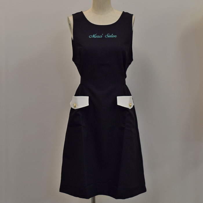 オリジナル制服製作実績 ロゴ刺繍　20210414_Merci Salon様/エステ、歯科、病院制服ユニフォーム　ロゴ刺繍・ネーム刺繍制作実績