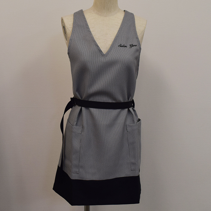 オリジナル制服製作実績 ロゴ刺繍　20200721_SalonGene様/エステ、歯科、病院制服ユニフォーム　ロゴ刺繍・ネーム刺繍制作実績