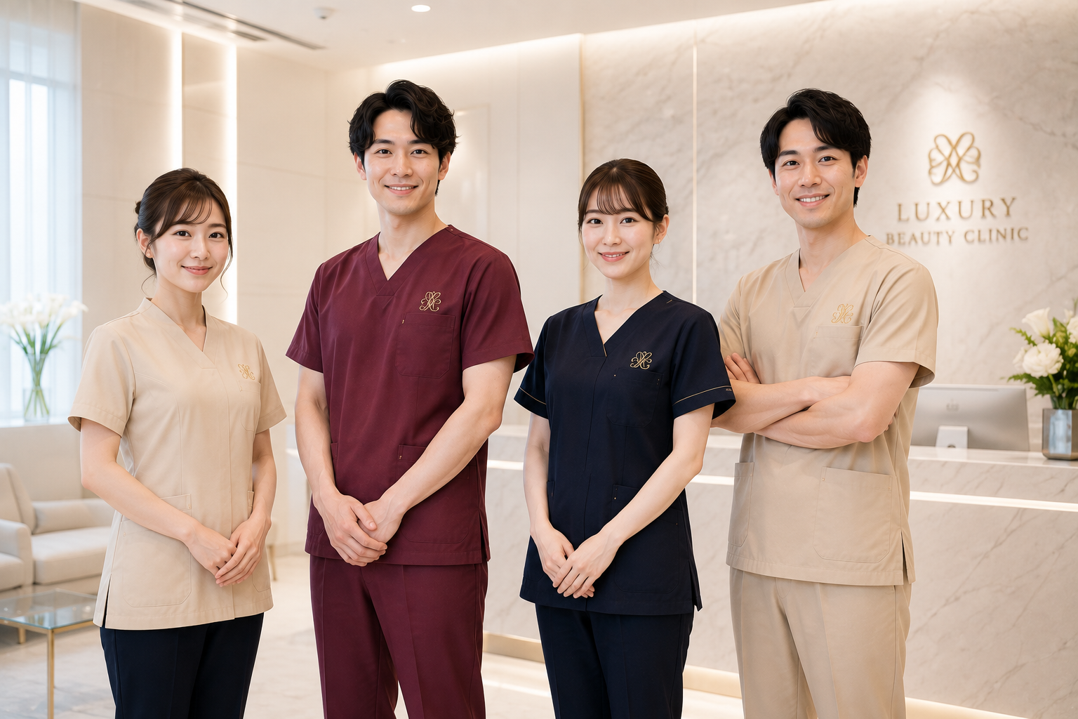 医療チーム現場 高級美容クリニックのスタッフ