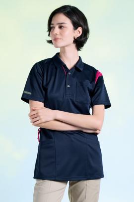 【歯科・介護・病院制服】ニットポロシャツ(男女兼用)5色　肌触りさらさら　涼感仕様でいつも爽やか