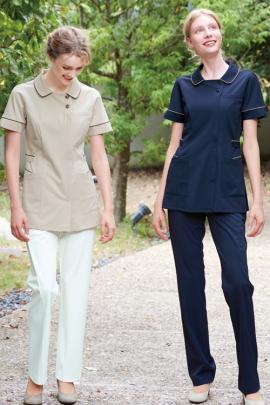 【歯科・美容クリニックユニフォーム】ニット素材で動きやすく、機能的。　チュニック【女性用3色】