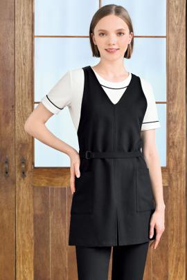 【美容医療・エステ・クリニック制服】ラップエプロン(2色)　お尻をすっぽり覆う　パンツスタイルに!