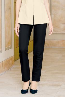 ストレートパンツ　細身スタイルのストレートシルエットのストレッチパンツ【女】