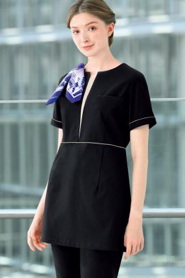 【美容医療・エステサロン・クリニック制服】ベージュの配色が上品　動けるチュニック【女性用】