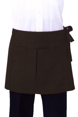 くるりと包むショート丈エプロン(ブラック)