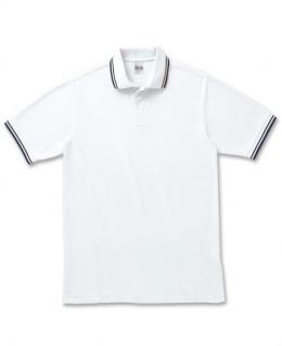 ラインポロシャツ(ホワイト×ネイビー)