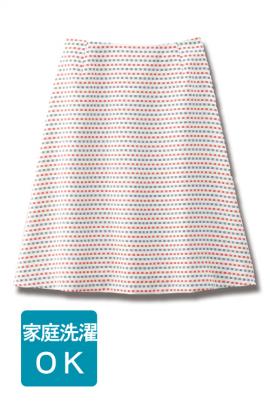【販売終了】赤×白ブロックチェックのフレアースカート