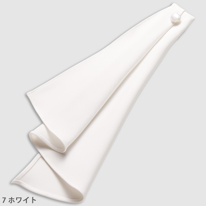 【ホテル飲食店受付・販売店制服】クリップ付きワンタッチスカーフタイ3色　パール調ボタンが上品