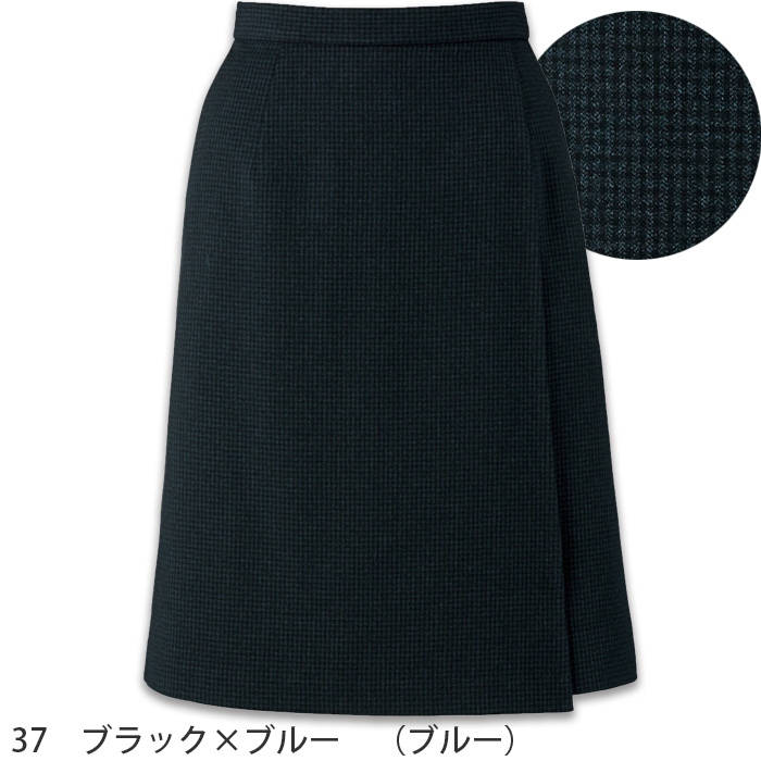 キュロットスカート　ストレッチ　後ろゴム　オールシーズン　家庭洗濯　抗菌　チェック柄　エコ　ブラック　グレー　ブルー　AC3216　色