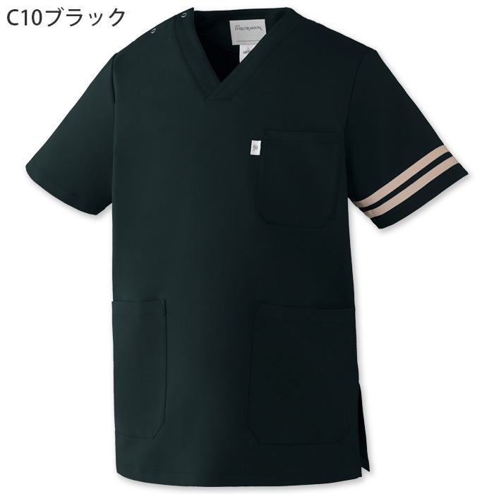  【エステ・クリニック制服】フォロレゾン スクラブ2色【兼用】2本ラインがアクセント　色