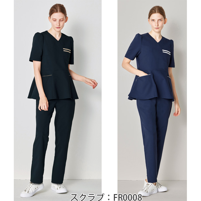  【エステ・クリニック制服】フォロレゾン スクラブパンツ2色【兼用】着痩せ美シルエット　モデル