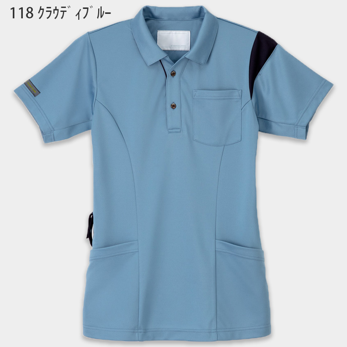 ニットポロシャツ(男女兼用)5色　肌触りさらさら　涼感　制菌　制電　吸水　防汚　介護制服　病院制服男女兼用　色