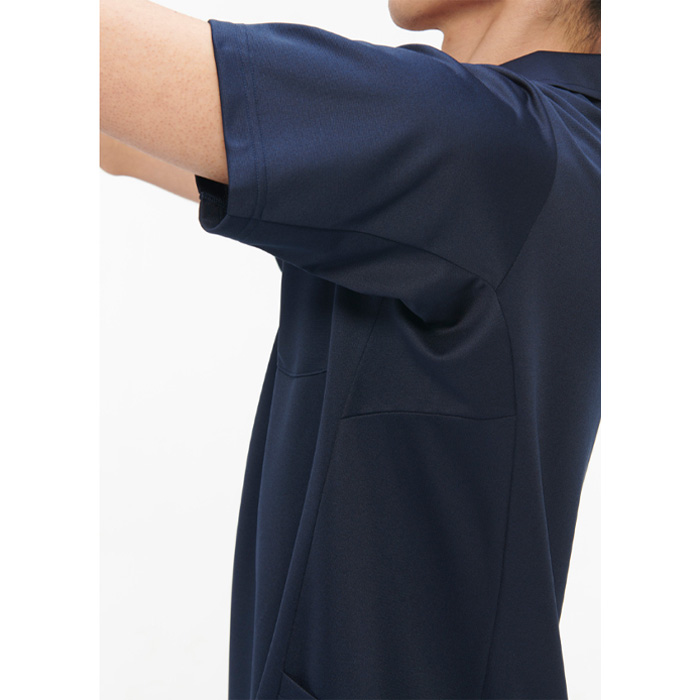 ニットポロシャツ(男女兼用)5色　肌触りさらさら　涼感　制菌　制電　吸水　防汚　介護制服　病院制服男女兼用　スペック
