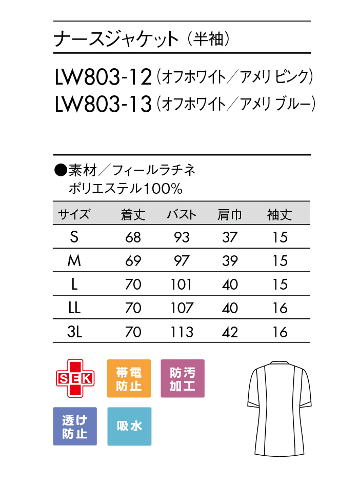 LW803ジャケットサイズ
