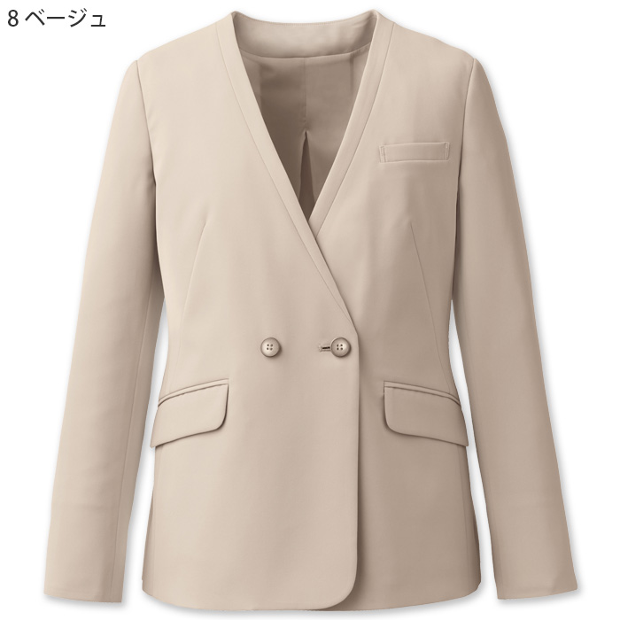 ノーカラージャケット2色【女性用】ノーブルクロス　新感覚のフォーマルスタイ　色