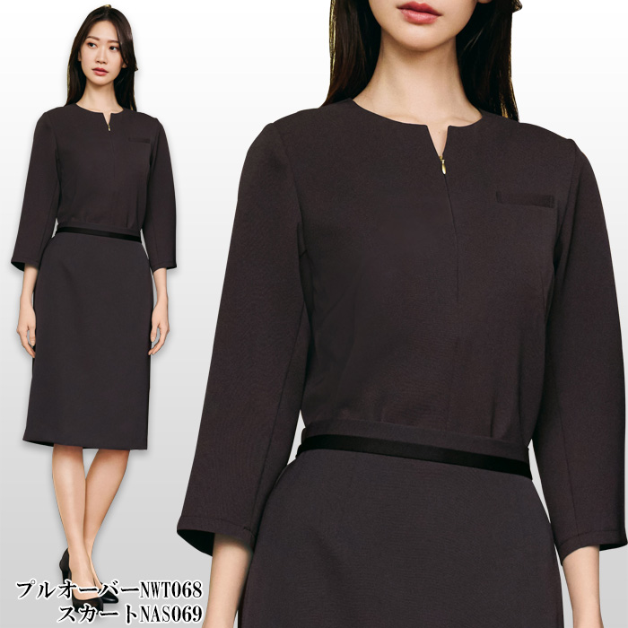 【ホテル・受付・接客制服】プルオーバー八分袖2色【女性用】ノーブルクロス　新感覚のフォーマルスタイル　スペック